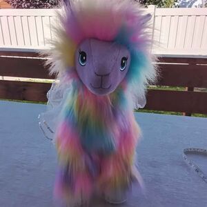 Build-A-Bear Workshop Furbulous Rainbow Llama plush toy